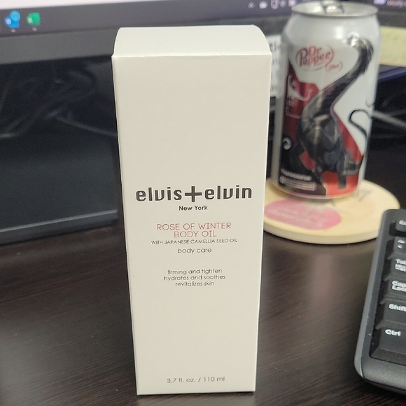 Elvis + Elvin Rose of Winter Body Oil 110ml New In Box - Picture 2 of 6